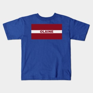 Olaine City in Latvian Flag Kids T-Shirt